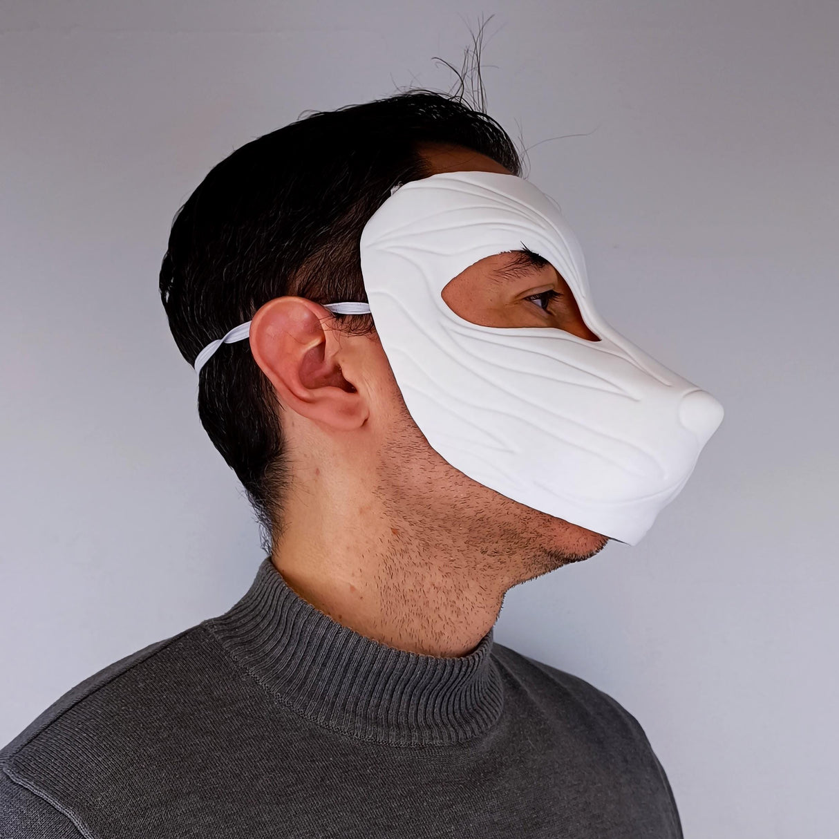 3D Printed Kitsune Mask | Japanese Fox Spirit Mask | Yokai Cosplay Mask