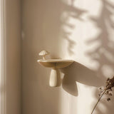 3D Printed Mushroom Wall Shelf | Modern Nature Inspired Floating Shelf | Unique Organic Home Decor