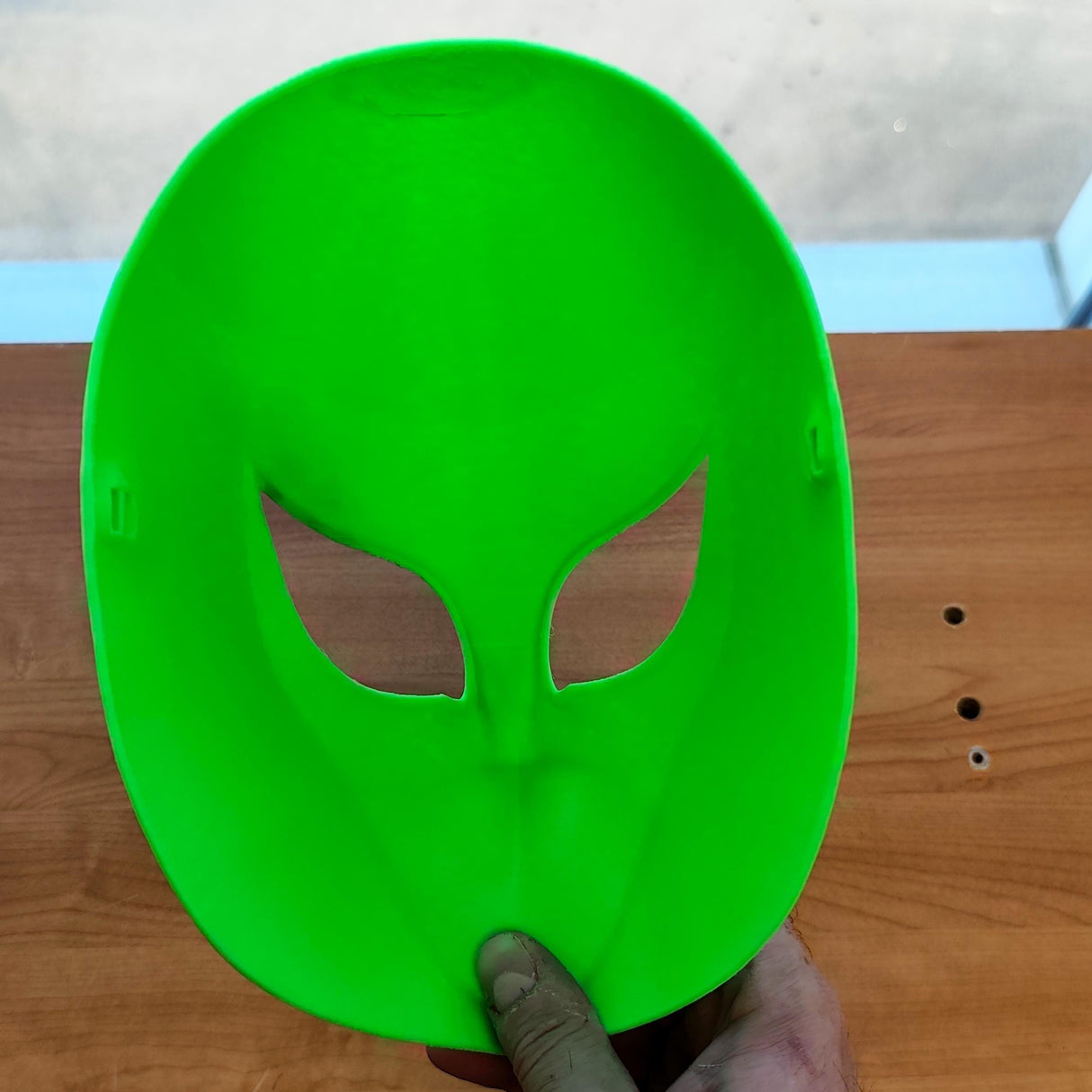 3D Printed Alien Mask | Futuristic Phantom Minimalist Sci-Fi Mask | Cyberpunk Cosplay Extraterrestrial Costume Mask