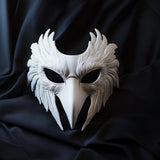 Bird Mask | Feathered Raven Cosplay Mask | Halloween Costume Mask | 3D Printed Unique Mask for Cosplay | Masquerade Party Accessory