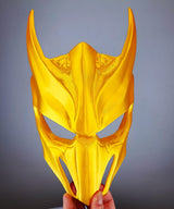 Warrior Samurai Demon Mask | 3D Printed Fantasy Battle Cosplay Armor Mask | Mythical Medieval Knight Mask