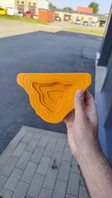 3D Printed Floating Shelf | Geometric Wall Modern Layered Design | Minimalist Home Decor