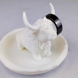 Highland Cow Jewelry Dish | 3D Printed Ring Holder | Cute Cow Trinket Tray | Farmhouse Jewelry Organizer | Rustic Ring Dish | Gift for Her