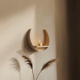3D Printed Crescent Moon Wall Shelf | Modern Minimalist Floating Shelf Design | Unique Lunar Home Decor Accent