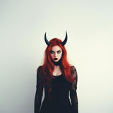 Demon Horns Headpiece | 3D Printed Gothic Costume Horns | Fantasy Cosplay Accessories | Devil Headdress for Halloween | Witchcraft Horns