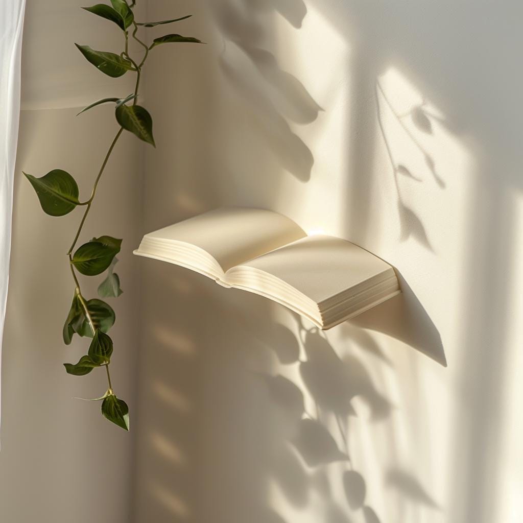 3D Printed Book Wall Shelf | Modern Floating Shelf Design | Unique Literary Inspired Home Decor