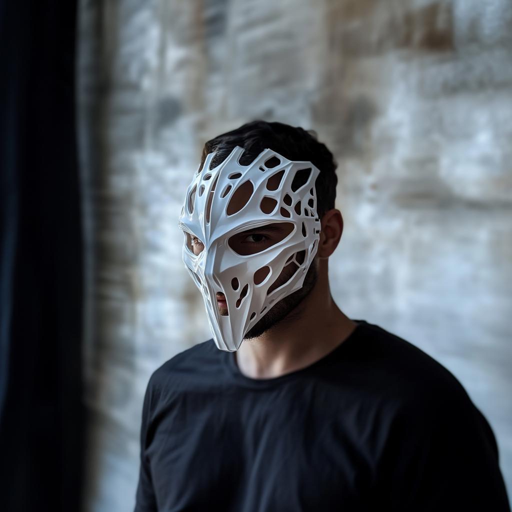 Biomorphic Cyberpunk Warrior Mask | 3D Printed Futuristic Skeleton Mask | Sci-Fi Cosplay Mask | Costume Mask | Abstract Fantasy Mask