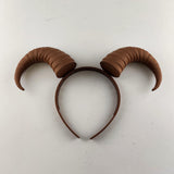 Curved Ram Horns | 3D Printed Demon Horns | Fantasy Cosplay Headpiece | Gothic Costume Horns | Halloween Witchcraft Headdress | LARP