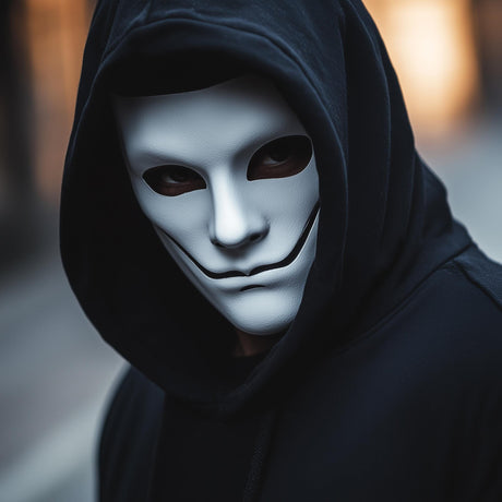 Smiling Phantom Mask | Creepy Halloween Mask | 3D Printed Anonymous Cosplay Mask