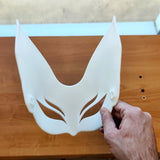 Japanese Fox Spirit Mask | Half Face Cosplay Mask | 3D Printed Samurai Warrior Mask