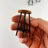 Miniature Bar Counter Set 1:12 Scale Dollhouse Bar | Tiny Bar Furniture Mini Bar Scene | Pub & Stools
