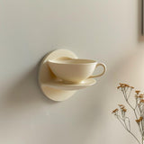 3D Printed Teacup Wall Shelf | Unique Floating Shelf Design | Modern Kitchen and Cafe Decor