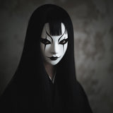 Japanese Ghost Mask | Horror Cosplay Mask | 3D Printed Theater Mask | Gothic Phantom Haunting Halloween Mask | Creepy Spirit Mask