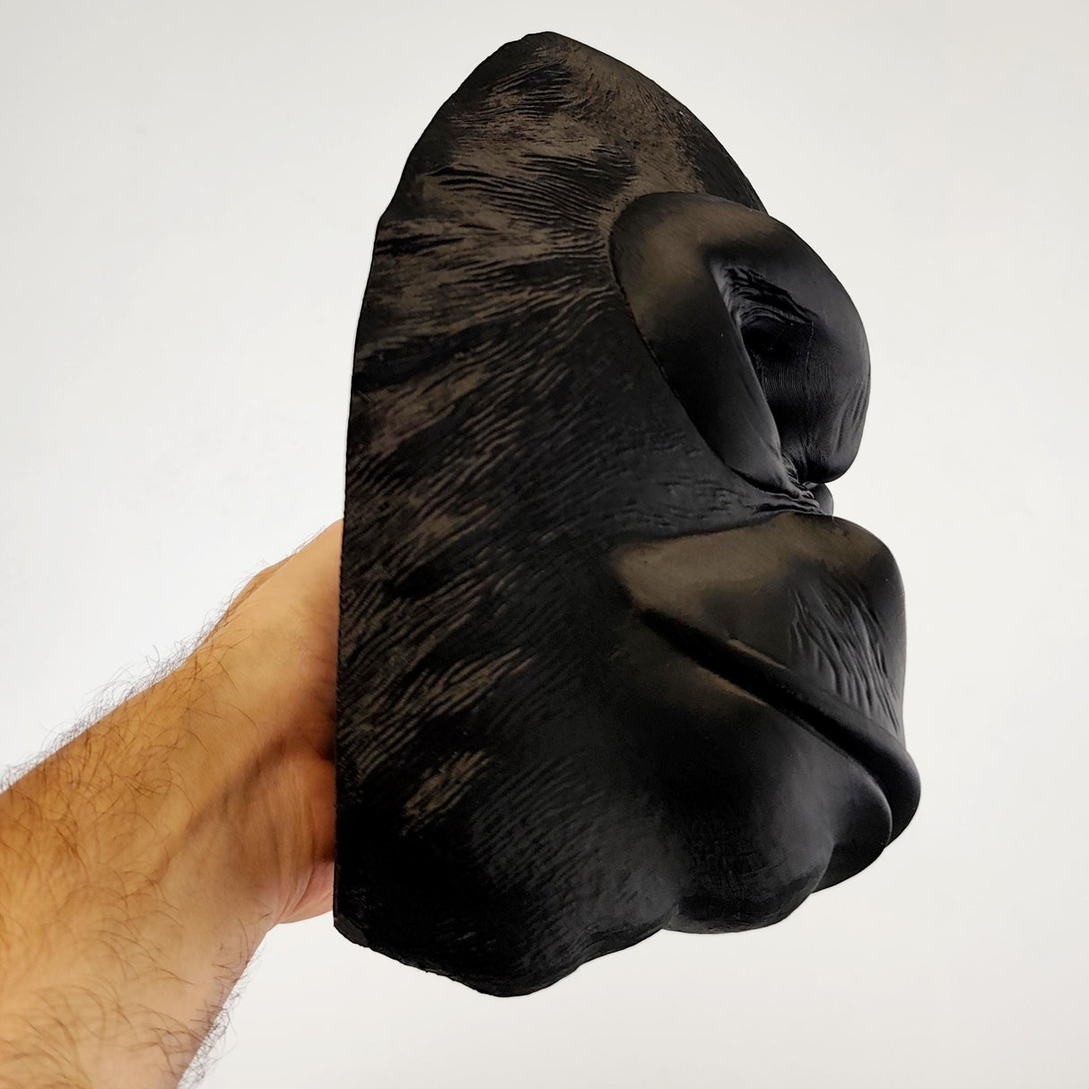 Realistic Gorilla Face Mask | 3D Printed Animal Mask | Black Costume Mask | Primate Face Prop | Halloween Cosplay Accessory Masks