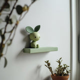 3D Printed Leaf Sprite Wall Shelf | Minimalist Character Floating Ledge | Nature Inspired Modern Room Decor Accent for Cozy Home Interiors