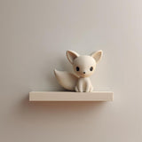 3D Printed Fox Wall Shelf | Minimal Character Floating Ledge Display | Cute Modern Room Decor Accent for Kids Rooms and Cozy Home Interiors