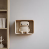 3D Printed Niche Shelf with Cute Character | Minimal Floating Ledge Display | Modern Wall Decor Accent for Bedroom, Nursery, Home Office