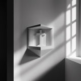 3D Printed Prayer Wall Shelf | Minimal Cross Niche Floating Shrine | Modern Home Prayer Decor Accent for Cozy Hallway and Living Room Decor