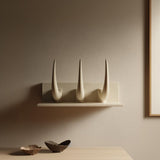 3D Printed Horn Wall Shelf Decor | Fantasy Floating Shelf with Horn Spikes | Modern Gothic Accent for Entryway, Hallway and Living Room