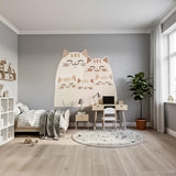 Cute Cat Family Wall Decal | Nursery Cat Stickers