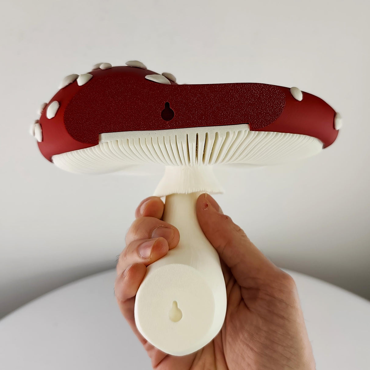 3D Printed Mushroom Wall Shelf | Amanita Toadstool Floating Ledge | Whimsical 3D Printed Wall Decor for Cozy Fantasy Inspired Interiors