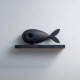 3D Printed Fish Wall Shelf | Minimal Submarine Inspired Floating Ledge | Ocean Theme Decor Accent for Cozy Bedroom Gaming Room Home Office