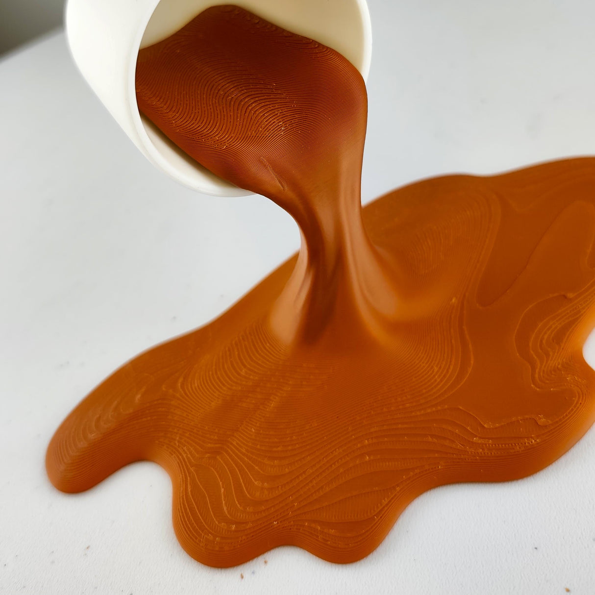 Spilled Espresso Macchiato Cup Sculpture | 3D Printed Coffe Cup Art | Coffee Lover Gift