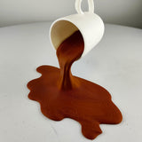Spilled Espresso Macchiato Cup Sculpture | 3D Printed Coffe Cup Art | Coffee Lover Gift