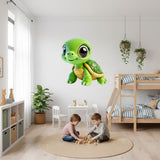 Cute 3D Sea Turtle Wall Decal | Nursery Ocean Decor