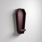3D Printed Coffin Wall Shelf | Gothic Vampire Niche for Candles & Crystals | Horror Home Decor Accent for Halloween Lovers and Goth Rooms