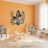 Boho Zebra Wall Decal | Floral Safari Nursery Decor