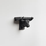 3D Printed Bull Head Wall Shelf | Zodiac Taurus Floating Ledge | Dark Animal Decor for Gothic Interiors, Astrology Lovers and Statement Wall
