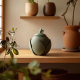 3D Printed Nature-Inspired Pet Cremation Urn with Leaf Design | Organic 3D Printed Memorial Urn for Pets |Modern Botanical Remembrance Decor