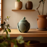 3D Printed Nature-Inspired Pet Cremation Urn with Leaf Design | Organic 3D Printed Memorial Urn for Pets |Modern Botanical Remembrance Decor