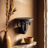 3D Printed Wall Mounted Face Shelf with Flat Top | 3D Printed Sculptural Wall Decor Shelf |Minimalist Art Display Shelf for Modern Interiors