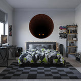 3D Mystery Tunnel Wall Decal | Spooky Eyes Wall Mural
