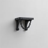 3D Printed Chain Support Wall Shelf | Industrial Gothic Floating Ledge | Dark Minimalist Shelf for Loft, Gaming Room or Modern Interior
