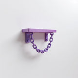 3D Printed Chain Wall Shelf | Cute Industrial Floating Ledge | Pastel Gothic Decor for Bedroom, Studio, Gaming Room or Modern Interior