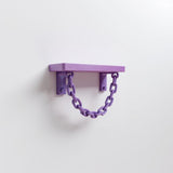 3D Printed Chain Wall Shelf | Cute Industrial Floating Ledge | Pastel Gothic Decor for Bedroom, Studio, Gaming Room or Modern Interior