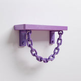 3D Printed Chain Wall Shelf | Cute Industrial Floating Ledge | Pastel Gothic Decor for Bedroom, Studio, Gaming Room or Modern Interior