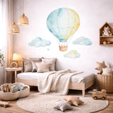 Blue Air Balloon Wall Decal | Watercolor Nursery Decor