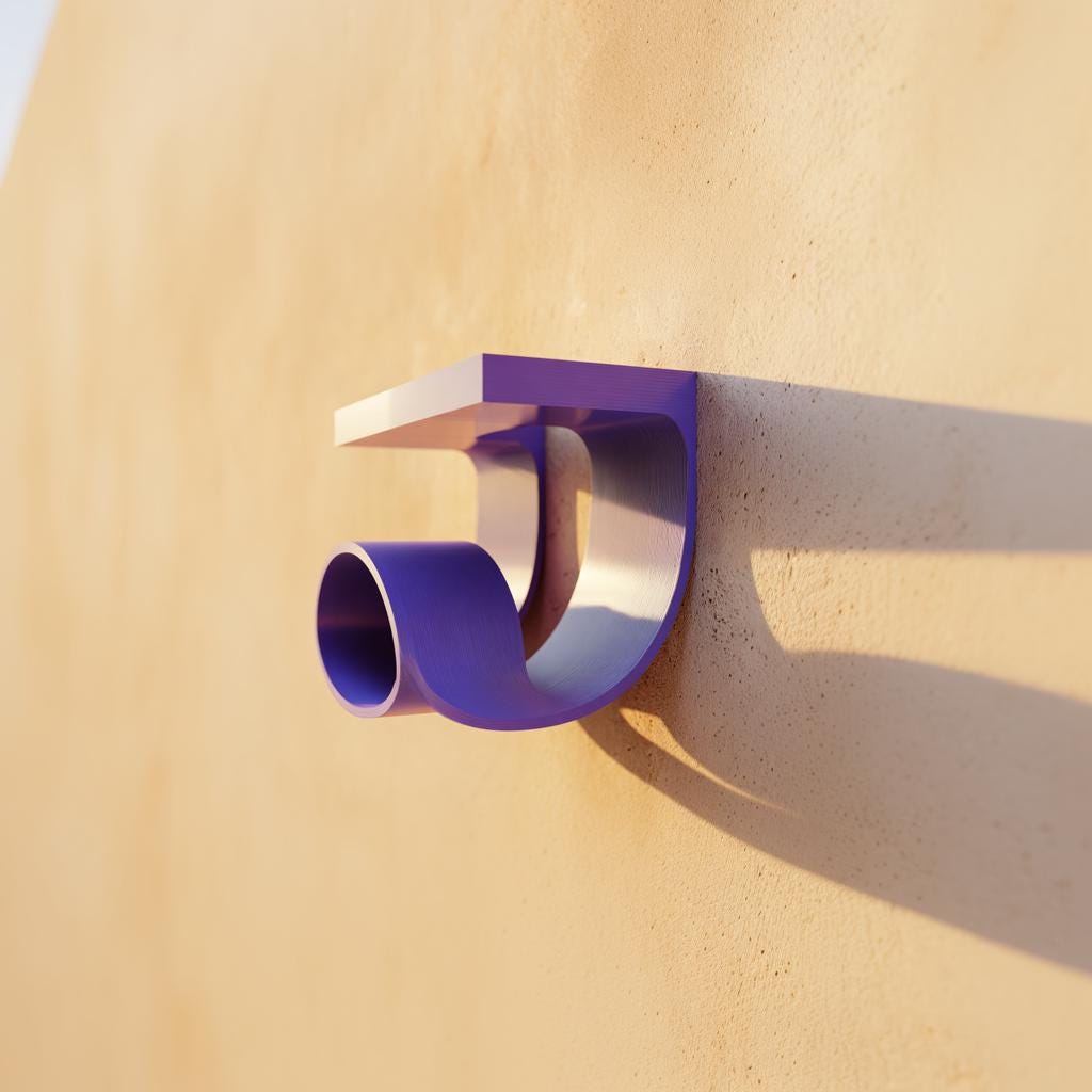 3D Printed Wall Mounted Modern Loop Shelf | 3D Printed Sculptural Wall Decor Shelf |Minimalist Floating Art Shelf for Contemporary Interiors