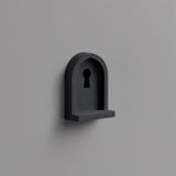 Wall Mounted Keyhole Shelf | 3D Printed Sculptural Wall Decor Shelf | Minimalist Dark Fantasy Niche Shelf for Modern Gothic Interiors