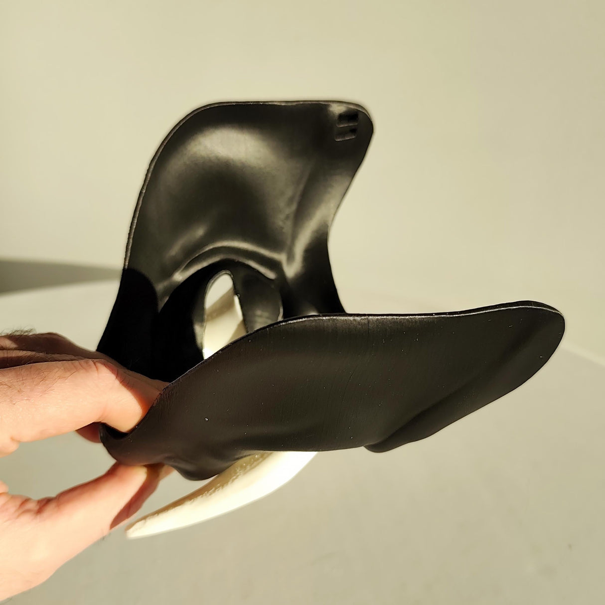 Two-Color Oni Half Face Mask | 3D Printed Demon Mask | Cosplay Samurai Mask