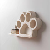 Cute Paw Print Wall Shelf Decor | 3D Printed Pet Inspired Shelf | Minimal Modern Animal Accent for Kids Room and Cozy Interiors
