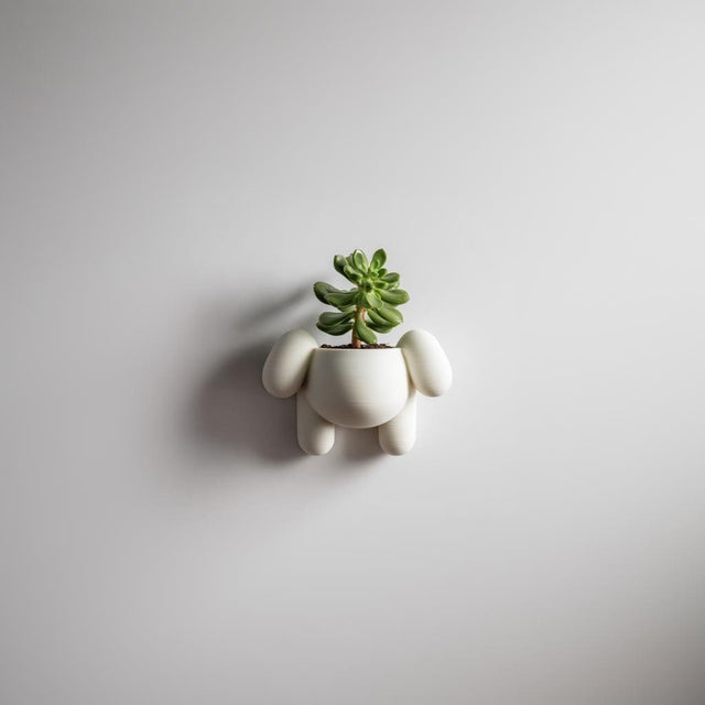 Alternate product view of 3D Printed Puppy Wall Planter.