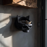Dark Fantasy Skull Wall Mounted Pet Bed | 3D Printed Gothic Cave Shelf | Floating Black Kitty Lounger for Modern Interiors