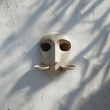 Minimal Face Wall Shelf Decor with Removable Cups | 3D Printed Sculptural Mask Shelf | Modern Art Accent for Contemporary Interiors