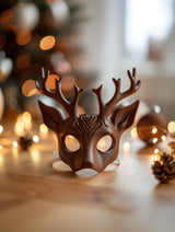 3D Printed Deer Mask | Elegant Animal Face Sculpture | Unique Christmas Cosplay Accessory