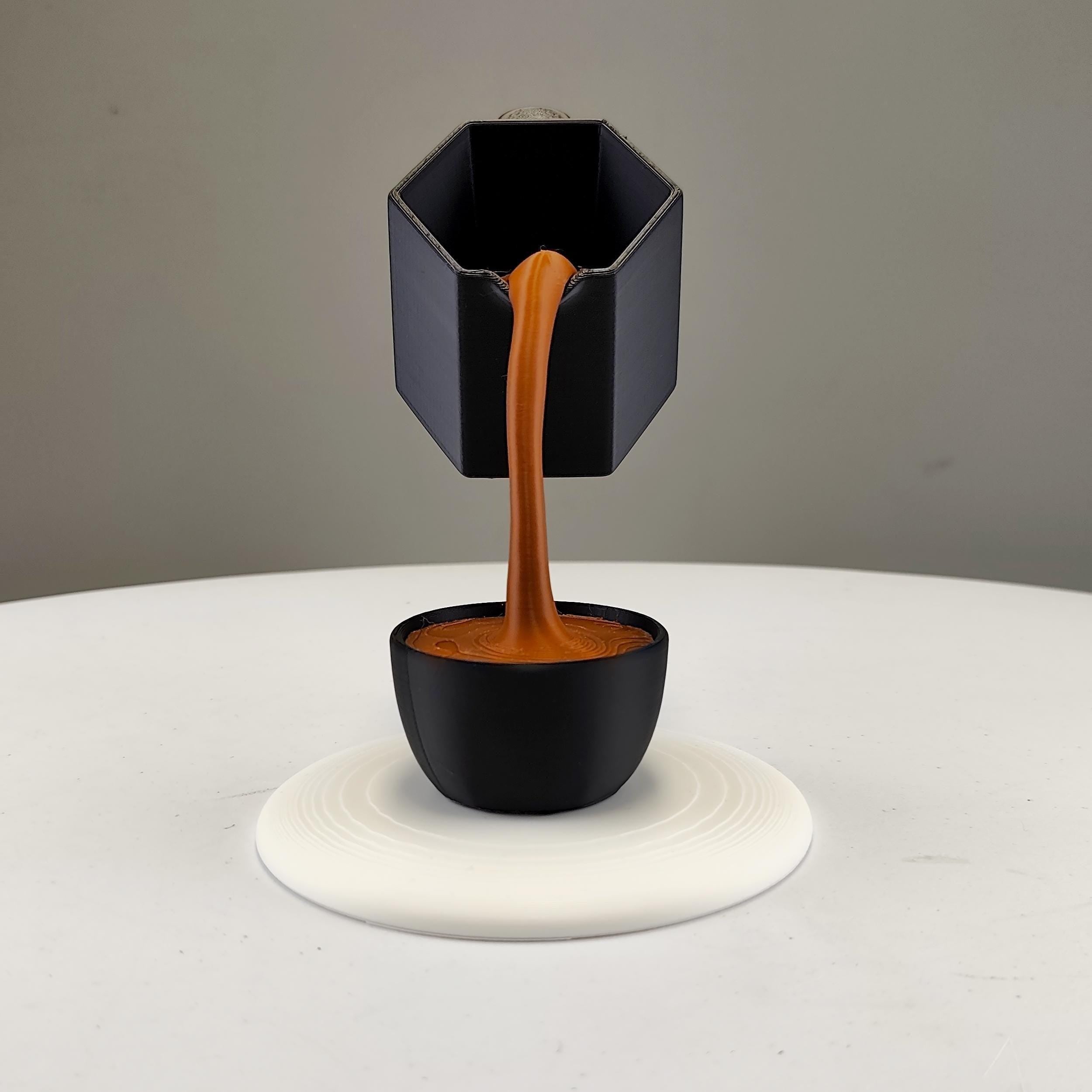 3D Floating Coffee Pour Optical Illusion | Decords